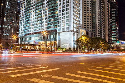 城市夜景,北京夜景,车流