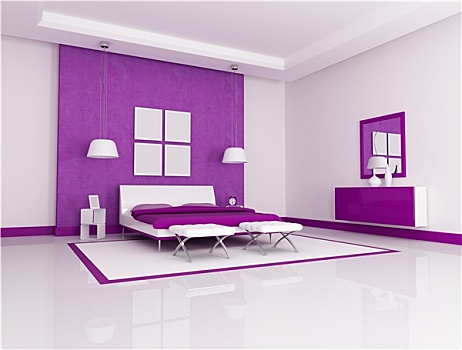 紫色,卧室