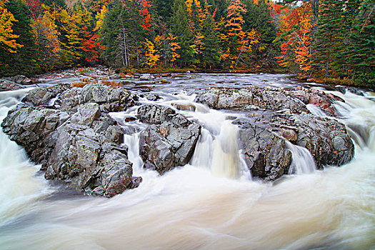 瀑布,省立公园,布雷顿角岛,新斯科舍省,加拿大