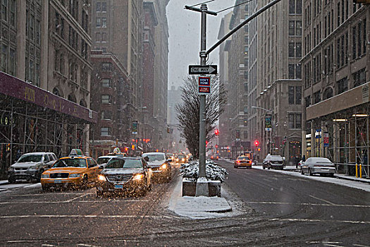纽约,交通,暴风雪