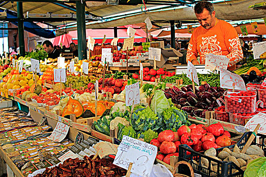 新鲜水果,蔬菜,市场,威尼斯,威尼托,意大利,欧洲