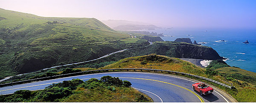 汽车,驾驶,太平洋海岸公路,加利福尼亚,美国