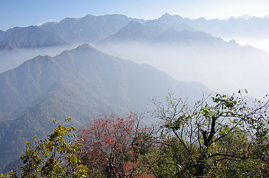 陕西西安秦岭南五台景区风光