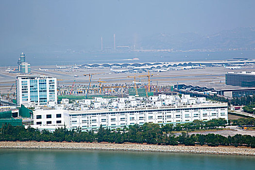 远眺,香港国际机场,大屿山,香港