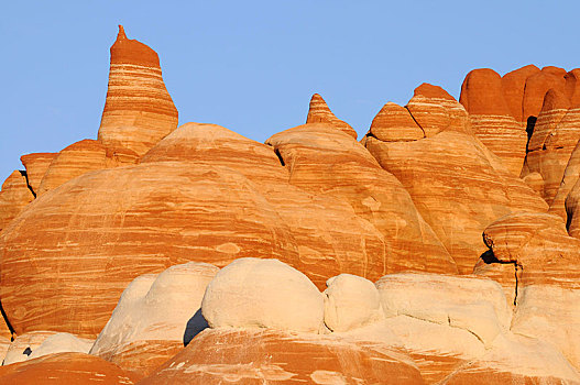 彩色,沙岩构造,蓝色,峡谷,亚利桑那,美国,北美