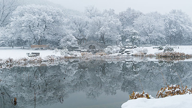 武汉冬日雪景风光