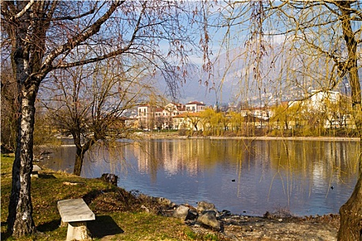 风景,科莫,湖