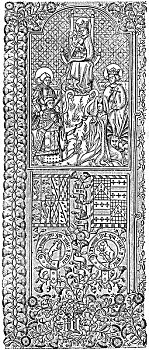 微型,手稿,安茹,15世纪