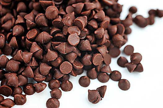 黑巧克力,松脆食品,白色背景