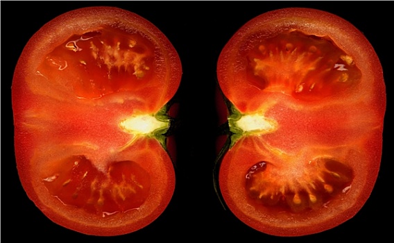 西红柿,一半