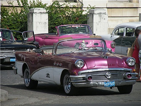 古巴,哈瓦那,老,汽车