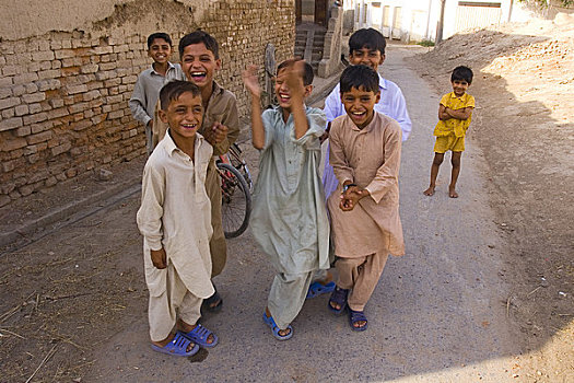 一群孩子,巴基斯坦