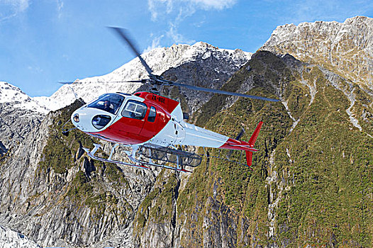 直升飞机,冰河,西海岸,南岛,新西兰
