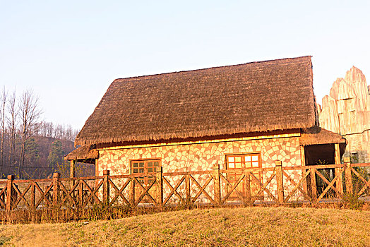 旅游区木头房子