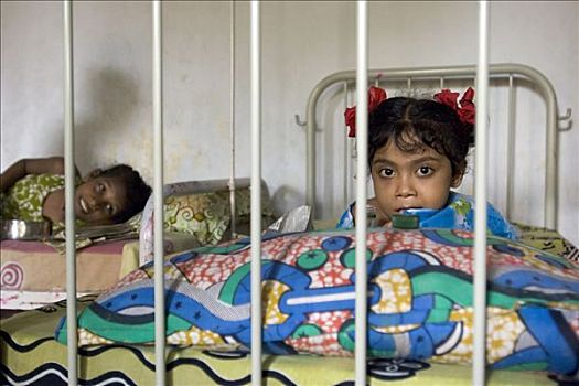 肺结核,疾病,孩子,诊所,贫民窟,西孟加拉,印度