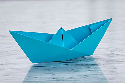 蓝色,纸船