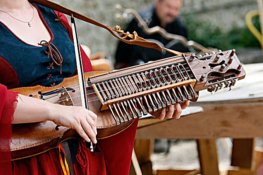 法国,塞纳河,普罗旺斯,中世纪,节日,特写,小提琴,演奏