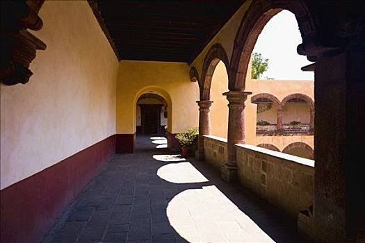 走廊,教堂,赭色,墨西哥