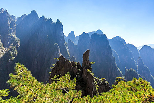 中国安徽黄山自然风光