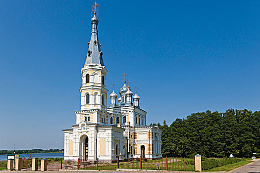 东正教,教堂,市区,拉脱维亚,北欧