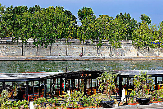 法国,巴黎,杜乐丽花园,船,餐馆