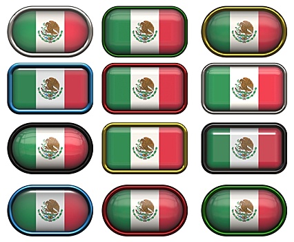 扣,旗帜,墨西哥