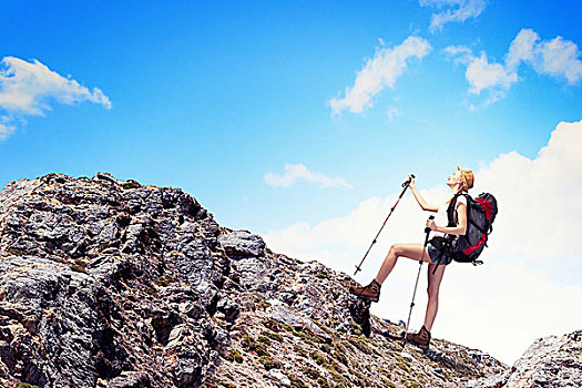 美女,登山