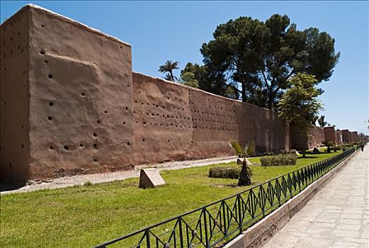 老城墙,马拉喀什,摩洛哥,非洲
