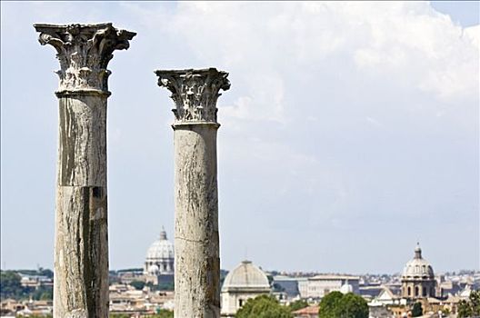 科林斯式,罗马,柱子,意大利