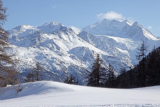 山,阿尔卑斯山,瓦莱,瑞士