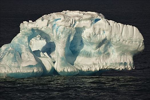 侵蚀,蓝色,冰山,北方,罗斯海,南极