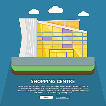 购物中心,模版,公寓,设计,网页,商业建筑,概念,插画,旗帜,店,商场,超市,商务中心,背景