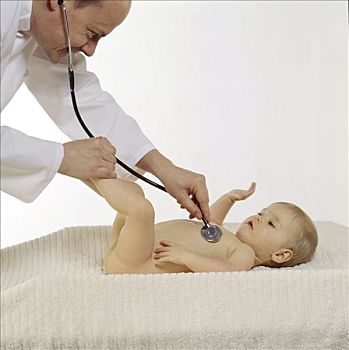 医生,声音,婴儿,听诊器
