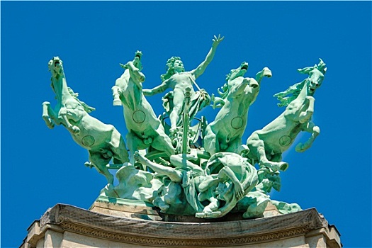 雕塑,屋顶,巴黎
