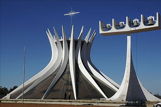 大教堂,巴西利亚,巴西,设计,建筑师,奥斯卡-涅梅耶