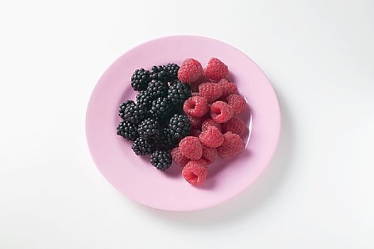 黑莓,树莓,盘子