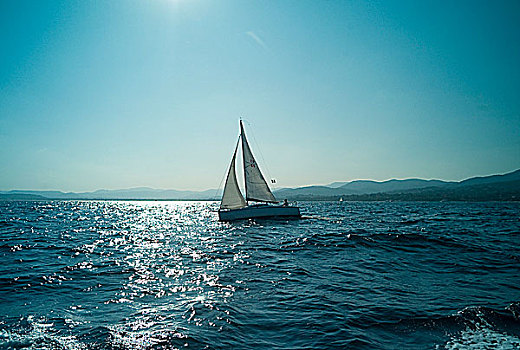 帆船,地中海,里维埃拉