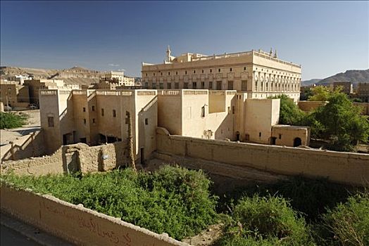 历史,宫殿,圣城,旱谷,哈德拉毛,也门,阿拉伯,中东