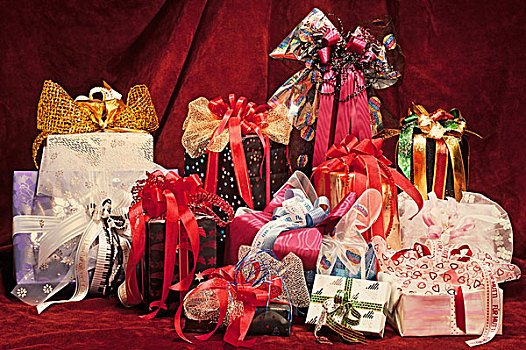 包装,礼物,红色,布