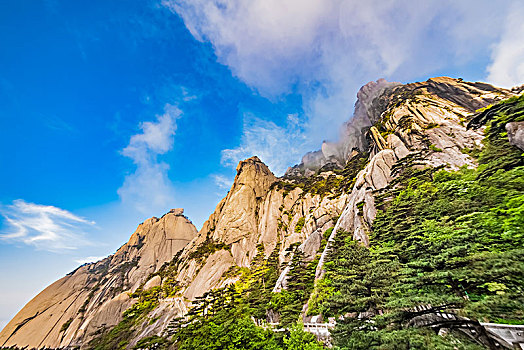 安徽省黄山市黄山风景区玉屏峰自然景观