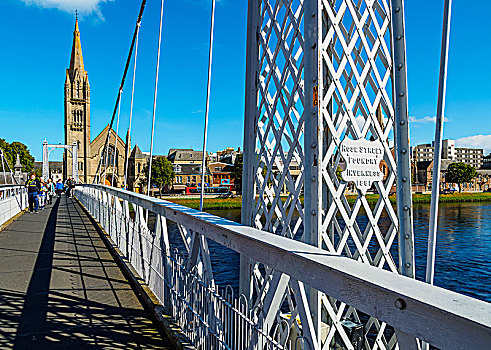 立交桥,北方,教堂,因弗内斯,苏格兰,英国,欧洲