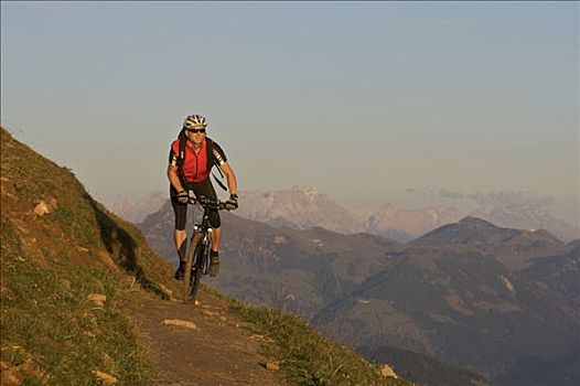 山地自行车,山,提洛尔,奥地利,欧洲