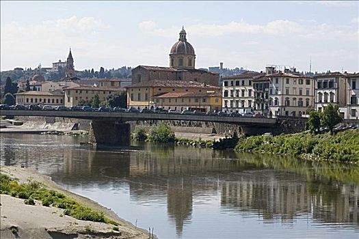 桥,河,阿尔诺河,佛罗伦萨,意大利