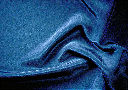 折,丝绸,蓝色,布,特写,全画幅