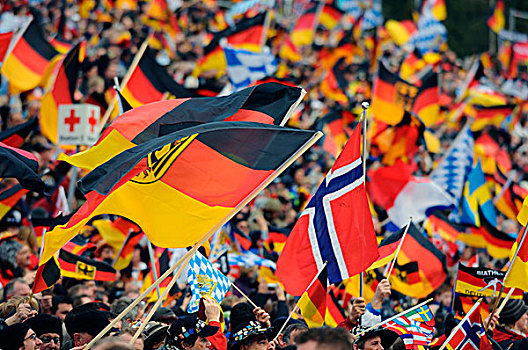 旗帜,观众,世界杯