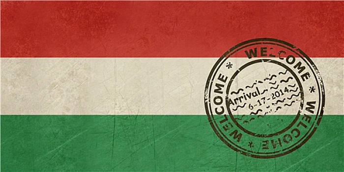 欢迎,匈牙利,旗帜,护照