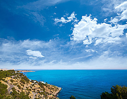 伊比萨岛,地中海,风景,圣荷塞,巴利阿里群岛,西班牙