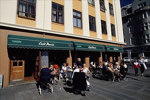 街头咖啡馆,雷克雅未克,冰岛