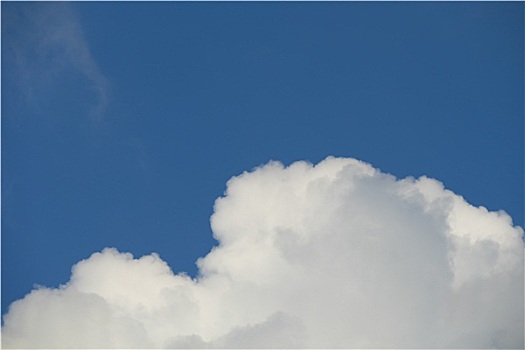 绒毛状,云,蓝天背景