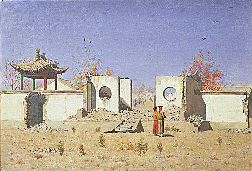 中国寺庙,遗址,艺术家